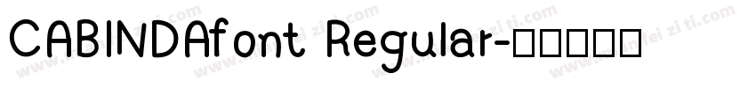 CABINDAfont Regular字体转换